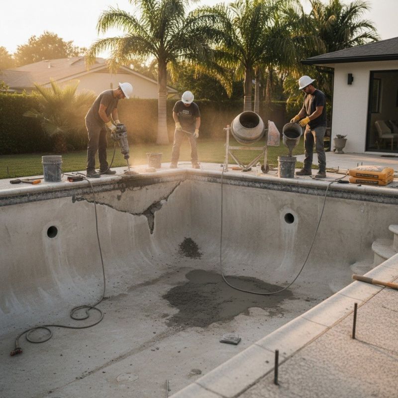 Poolside Concrete Repair